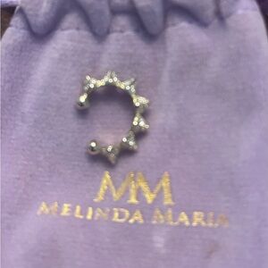 Melinda Maria Gabriella Gold Pave Spiked Ear Cuff